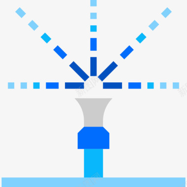 5G背景洒水器农业和园艺5平图标图标