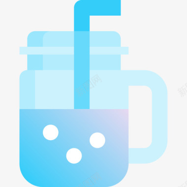 梅森罐饮料2蓝色图标图标