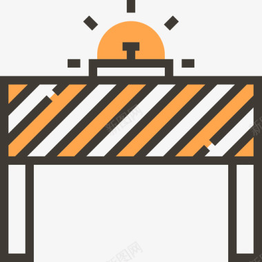 路障劳动节5黄影图标图标