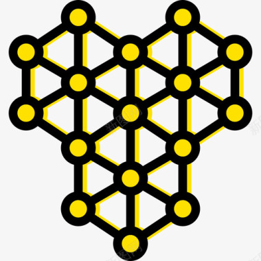 链式分子分子科学18黄色图标图标
