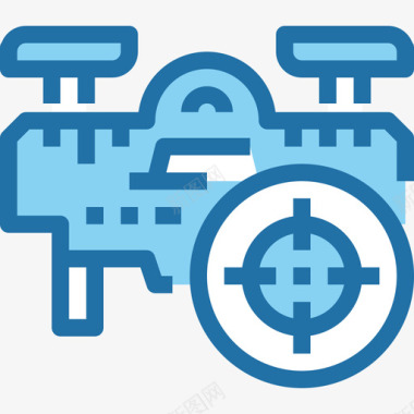 无人机无人机无人机技术4蓝色图标图标