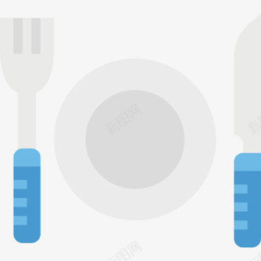 餐具夹餐具派对47扁平图标图标