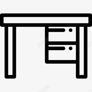 办公桌伏案办公桌家具54直线型图标图标