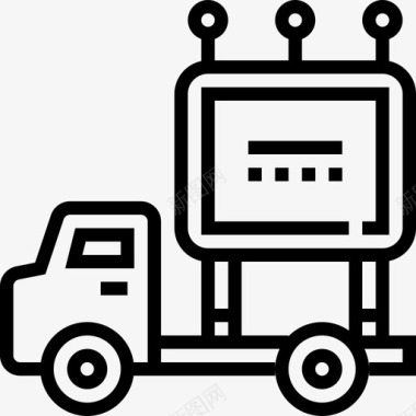 广告黑板货运卡车广告11直线型图标图标