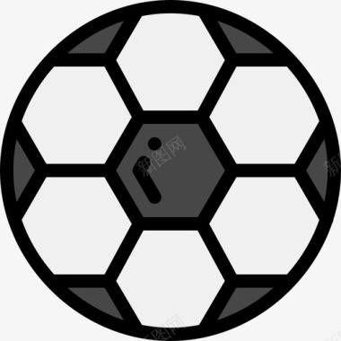 足球巴西狂欢节8线性颜色图标图标