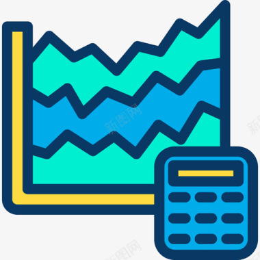 线性商务分析分析3线性颜色图标图标