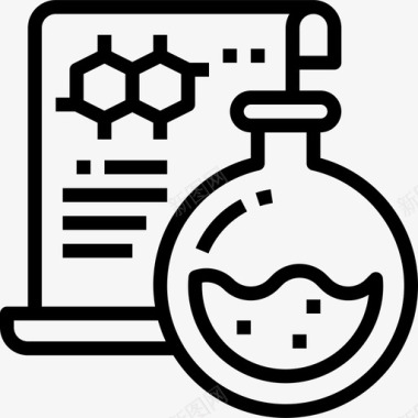 研究物质研究科学49线性图标图标