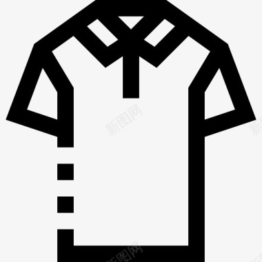 马球衫衣服和衣物直纹图标图标