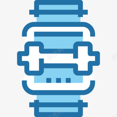 智能手表健身和健康2蓝色图标图标