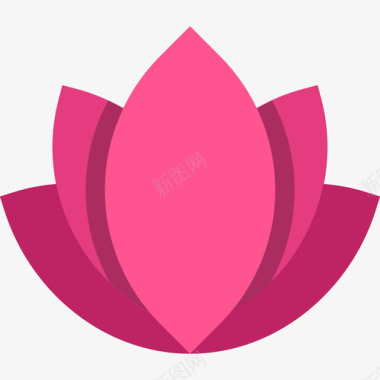 莲花spa瑜伽2平坦图标图标