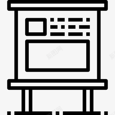 LED广告牌广告牌数字广告3线性图标图标