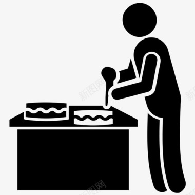 蛋糕装饰蛋糕糖霜蛋糕顶部图标图标
