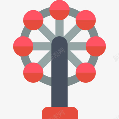越南公园摩天轮主题公园3平面图标图标