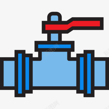 阀门阀门管道工工具6线颜色图标图标
