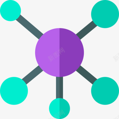 疯狂实惠分子疯狂科学平面图标图标