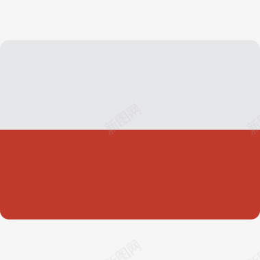 波兰国旗15平坦图标图标