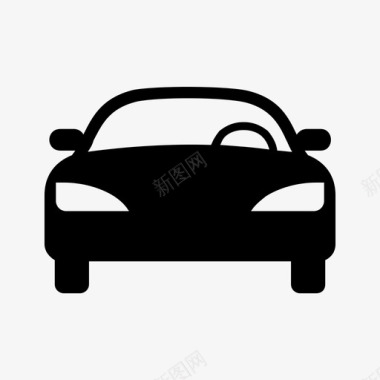 公共标识红交通工具公共汽车汽车图标图标