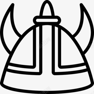 北欧北欧海盗头盔战争5直线型图标图标