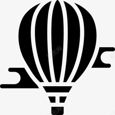 热气球主题公园4填充图标图标