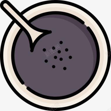 黑芝麻牛皮糖黑芝麻汤中餐9正色图标图标