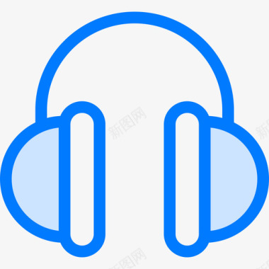 耳机音乐48蓝色图标图标