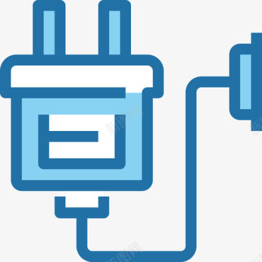 工业设计作品插头工业7蓝色图标图标