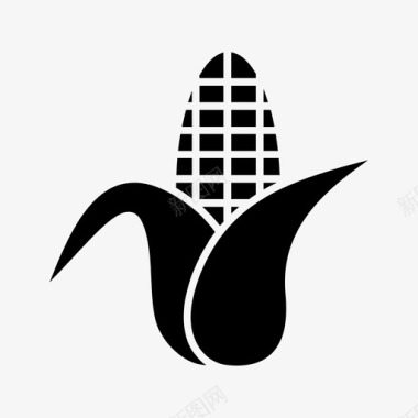 玉米收获爆米花图标图标