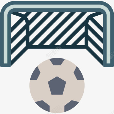 球门框足球元素2扁平图标图标