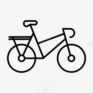 大小轮子自行车自行车自行车比赛运动图标图标