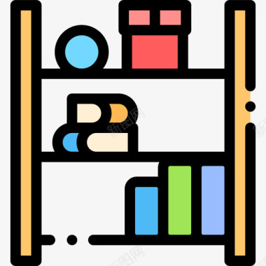 商品货架货架家装9线颜色图标图标