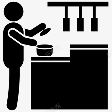 酒吧服务员酒保俱乐部服务员图标图标