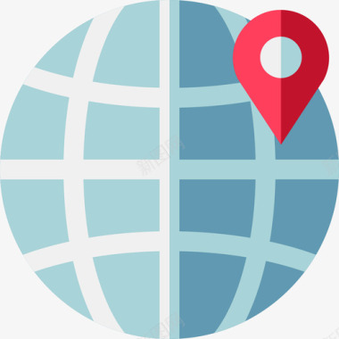 世界地图导航和地图4平面图图标图标
