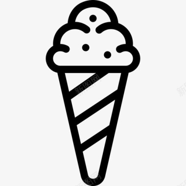 巴西标志冰淇淋巴西嘉年华7号直线型图标图标