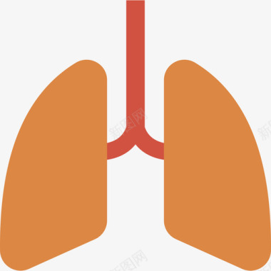 保健水杯肺医疗保健2平坦图标图标