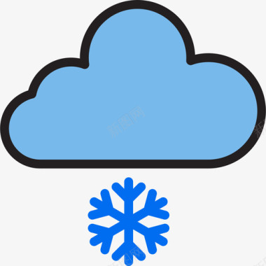 下雪标志下雪天气112线形颜色图标图标