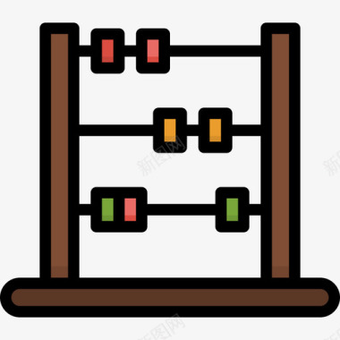 带小算盘算盘教育119线颜色图标图标