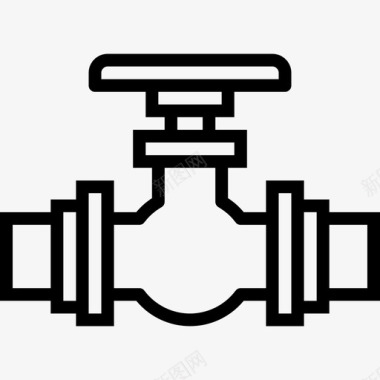 阀门阀门管道工工具5线性图标图标