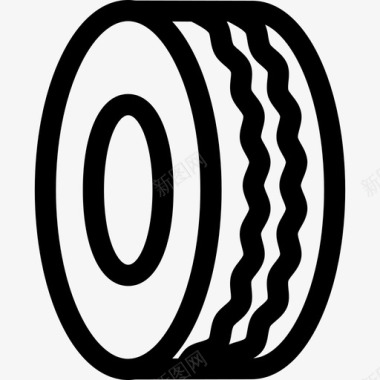 轮胎汽车4直列式图标图标