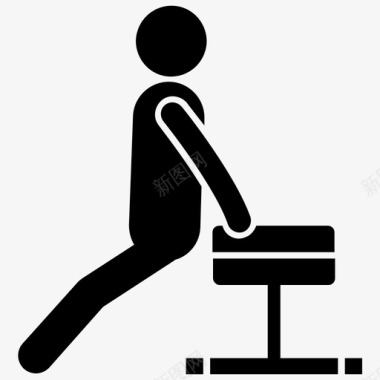 椅子练习锻炼姿势保健图标图标