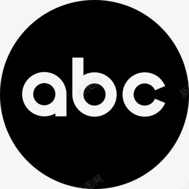 Abc电影和电视标识3填充图标图标