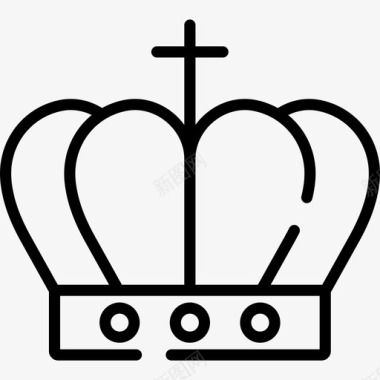 如意纹皇冠中世纪20直纹图标图标