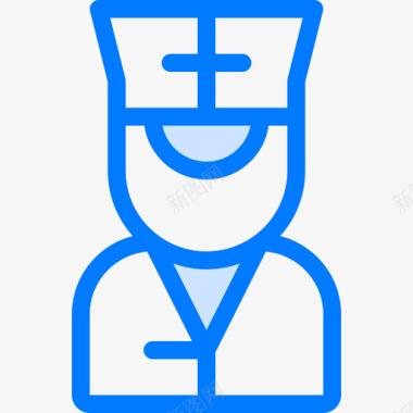 护士职业2蓝色图标图标
