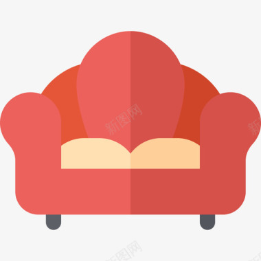 沙发豪华扁平图标图标