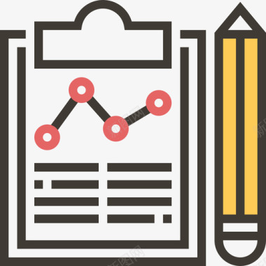 数据分析矢量图分析数据分析3黄色阴影图标图标