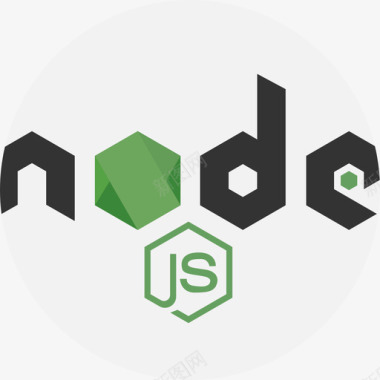 Nodejs软件开发徽标平面图标图标