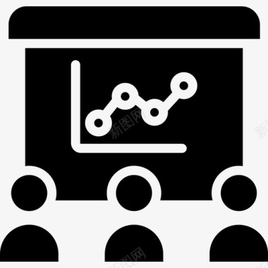 线图折线图分析5实心图标图标