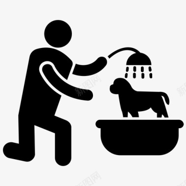 狗洗狗洗发水狗训练图标图标