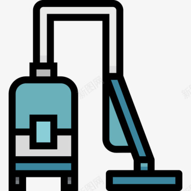 吸尘器背景吸尘器清洁28线性颜色图标图标