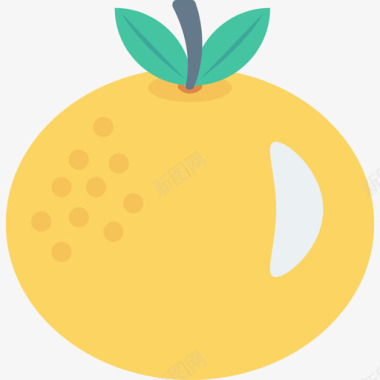 橘子水果和蔬菜8扁平图标图标