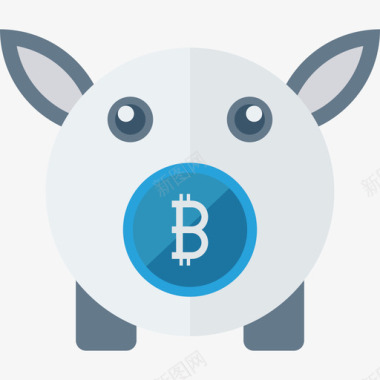 piggybankPiggyBank比特币区块链加密货币扁平图标图标